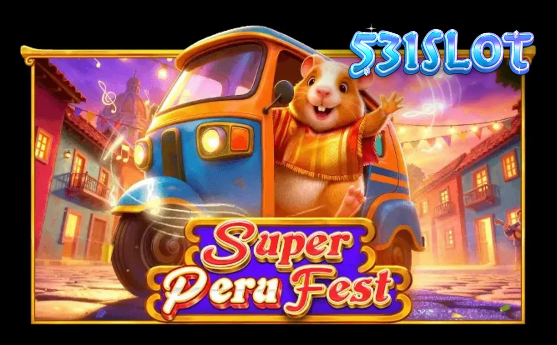 Suasana meriah dan penuh warna dalam permainan slot Super Peru Fest