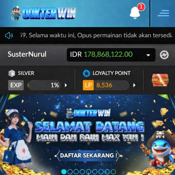 DOKTERWIN Bonus Member Baru 100%